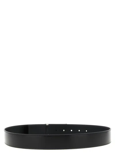 Givenchy Leather Antigona Plaque Belt 40mm Accessories In Black