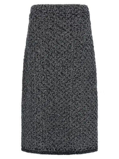Fabiana Filippi Women Blue Tweed Skirt, 30 Luxury Skirts For Women Darveys In Multi