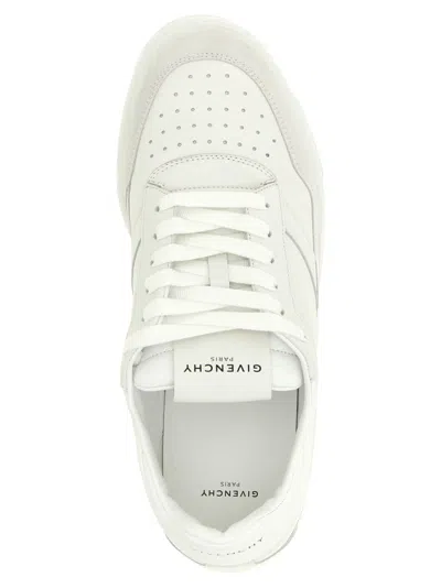 Givenchy White Calf Leather Bos Taurus Low Top Sneakers In Multi