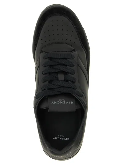 Givenchy Black Calf Leather Bos Taurus Low Top Sneakers In Multi