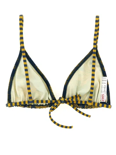 Eres Hamac Triangle Bikini Top Adjustable Straps Tropical In Yellow