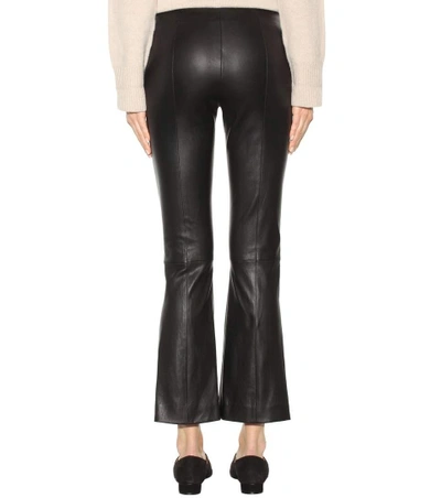 Shop The Row Beca Leather Trousers In Llack