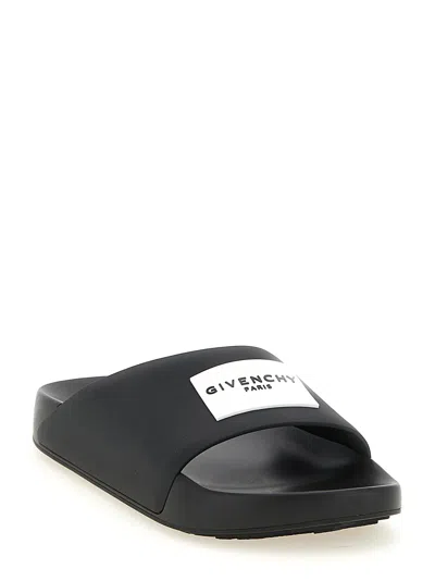 Givenchy Contoured Footbed Logo Slipper For Women In Black