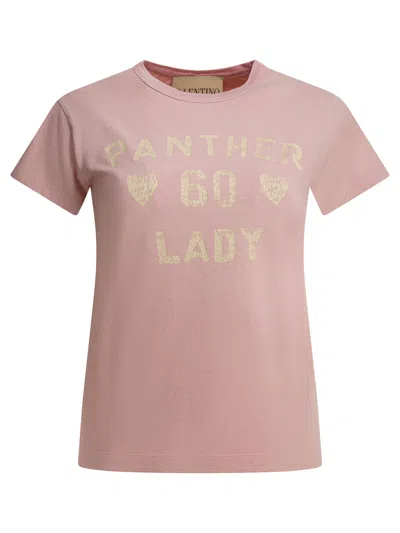 Valentino Garavani Printed Cotton T-shirt Clothing In Pink