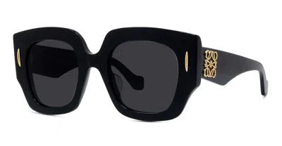 Loewe Anagram 50mm Small Geometric Sunglasses In Black