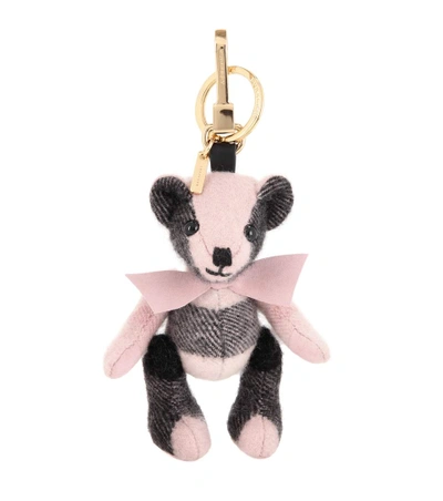 Shop Burberry Thomas Bear Charm In Ash Rose