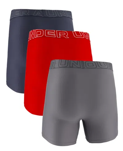 Under Armour Men's Boxerjock Performance Tech Solid Boxer Briefs, 3-pack In Multi
