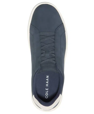 Cole Haan Grand Crosscourt Daily Elastic Lace Slip-on Sneakers In Blue