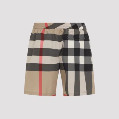 Burberry Ami Paris Light Blue Elasticated Cotton Shorts In Brown