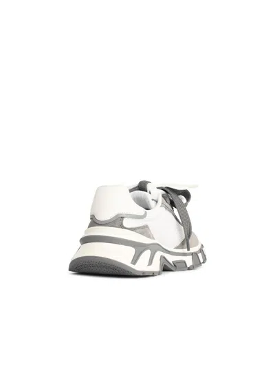 Dolce & Gabbana Dg Country Road Sneaker In Leather And Fabric In White