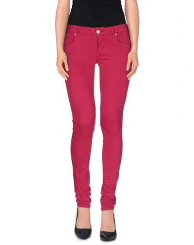 Dondup Denim Pants In Fuchsia