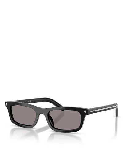 Prada Eyewear Rectangle Frame Sunglasses In Black