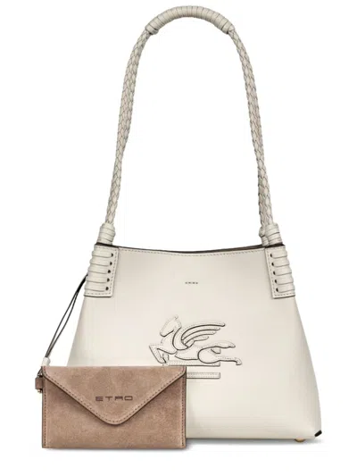 Etro Braided Handle Structured Shoulder Bag In Multi