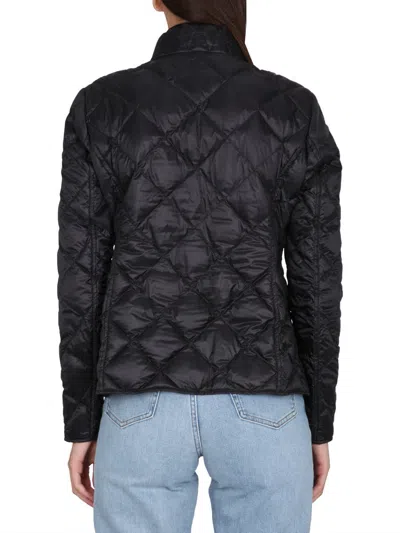 Fay Quilted Design Down Jacket In Black