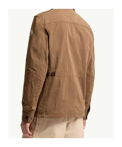 Moncler Amnicon Button-up Jacket In Brown