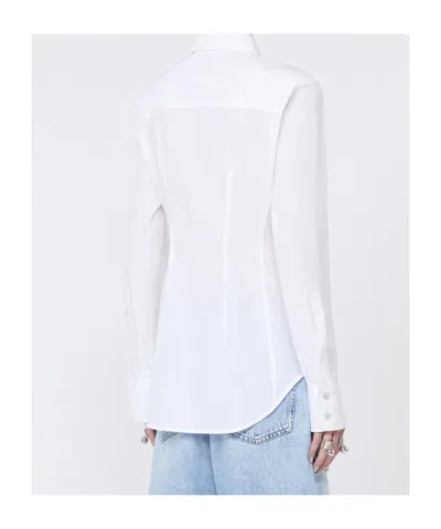 Sportmax White Slim Solid Shirt In White