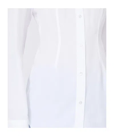 Sportmax White Slim Solid Shirt In White