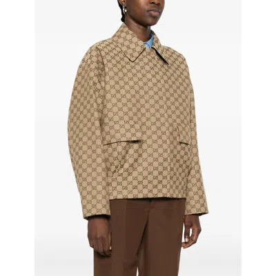 Gucci Jackets Adjustable Hem Buttoned Cuffs Front Pockets In Multi