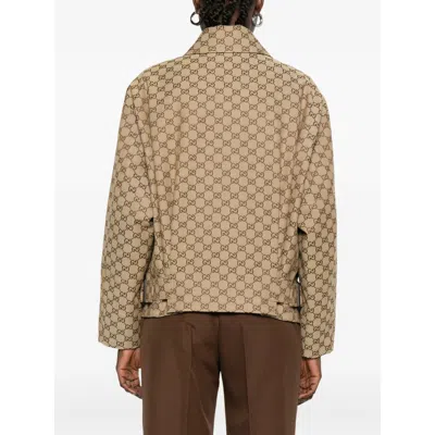 Gucci Jackets Adjustable Hem Buttoned Cuffs Front Pockets In Multi
