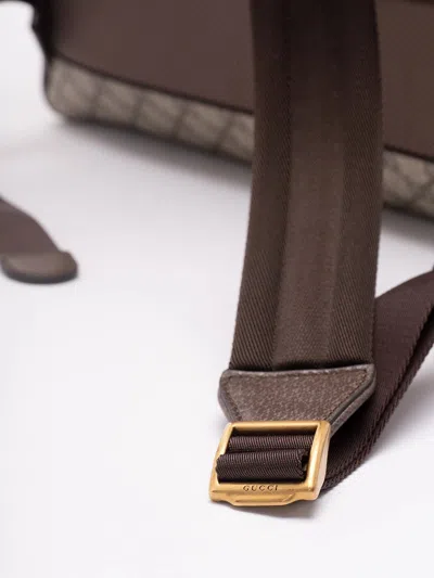 Gucci `ophidia` Medium Backpack In Brown