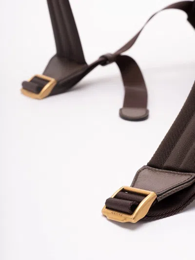 Gucci `ophidia` Medium Backpack In Brown