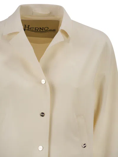 Herno Cropped Stretch-polyamide Jacket In Neutral