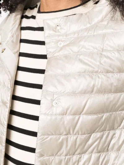 Herno Button-up Padded Jacket In Brown