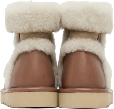 Chloé Dolcie Shearling-trimmed Suede Ankle Boots In Brown