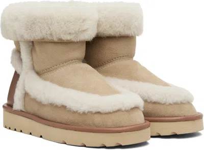 Chloé Dolcie Shearling-trimmed Suede Ankle Boots In Brown