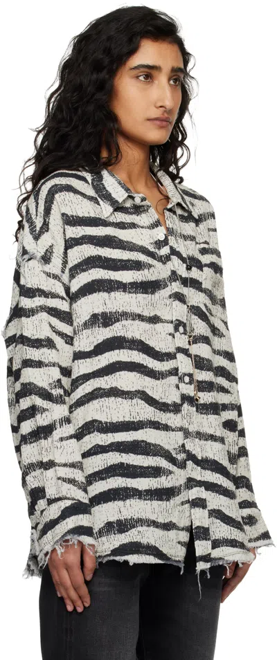 R13 Printed Oversized Cardigan In Multi