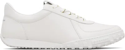 Givenchy Glide Leather Sneakers Low Top Rubber Sole In White