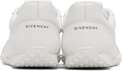 Givenchy Glide Leather Sneakers Low Top Rubber Sole In White