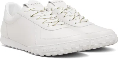 Givenchy Glide Leather Sneakers Low Top Rubber Sole In White