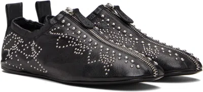 Chloé Low Top Sneakers Pull Tab Round Toe In Black