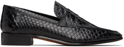 Paris Texas Chic Python-print Loafers With Chunky Heel In Black