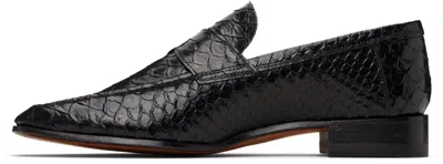 Paris Texas Chic Python-print Loafers With Chunky Heel In Black