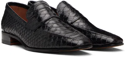 Paris Texas Chic Python-print Loafers With Chunky Heel In Black