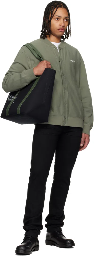 Givenchy Large Canvas Tote Bag Rectangular Handles In Black