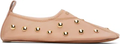 Chloé Rita Blushy Beige Ballet Flats In Transparent Mesh Women In Neutral