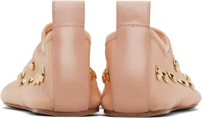 Chloé Rita Blushy Beige Ballet Flats In Transparent Mesh Women In Neutral