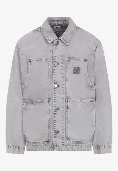 Carhartt Double Layer Front Jacket Collared Design In Silver