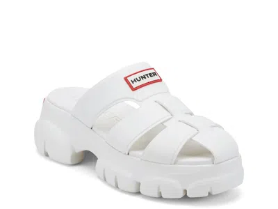 Hunter Bonnie Lug Sole Slip-on Shoe In White