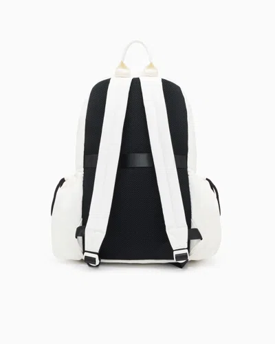 Armani Exchange Technical Fabric Backpack In White