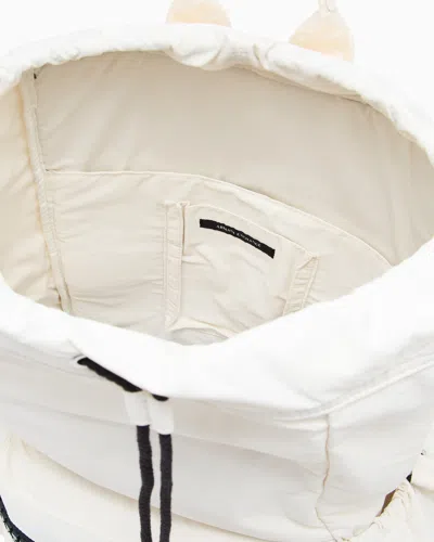 Armani Exchange Technical Fabric Backpack In White