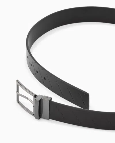 Armani Exchange Technical Fabric Belt In Brown