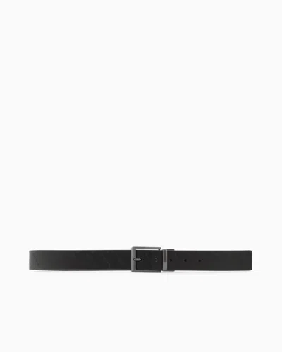 Armani Exchange Technical Fabric Belt In Brown