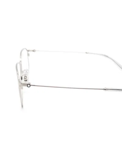 Montblanc Square-frame Glasses In Gray