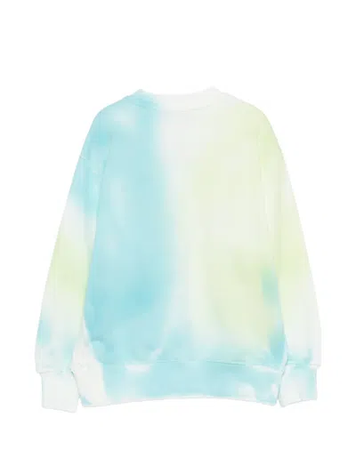 Msgm Tie-dye Sweatshirt In Blue