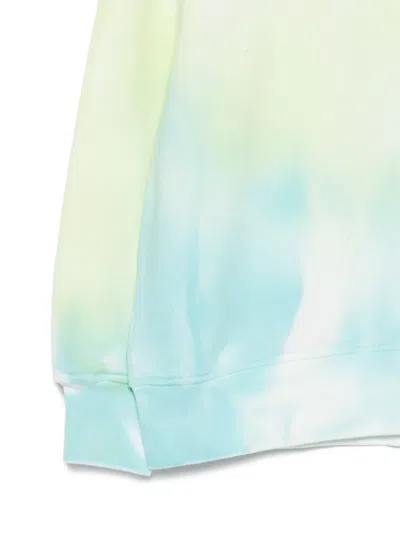 Msgm Tie-dye Sweatshirt In Blue