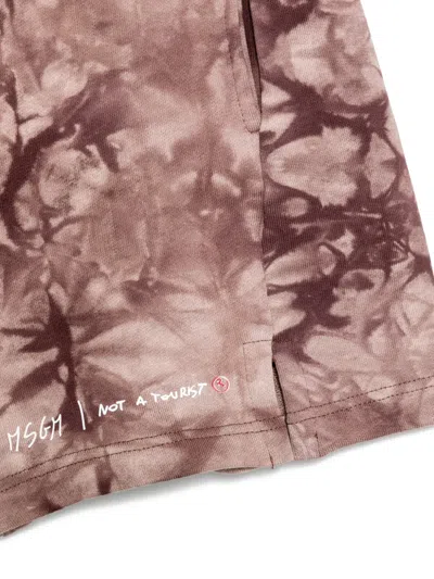 Msgm Printed Shorts In Brown